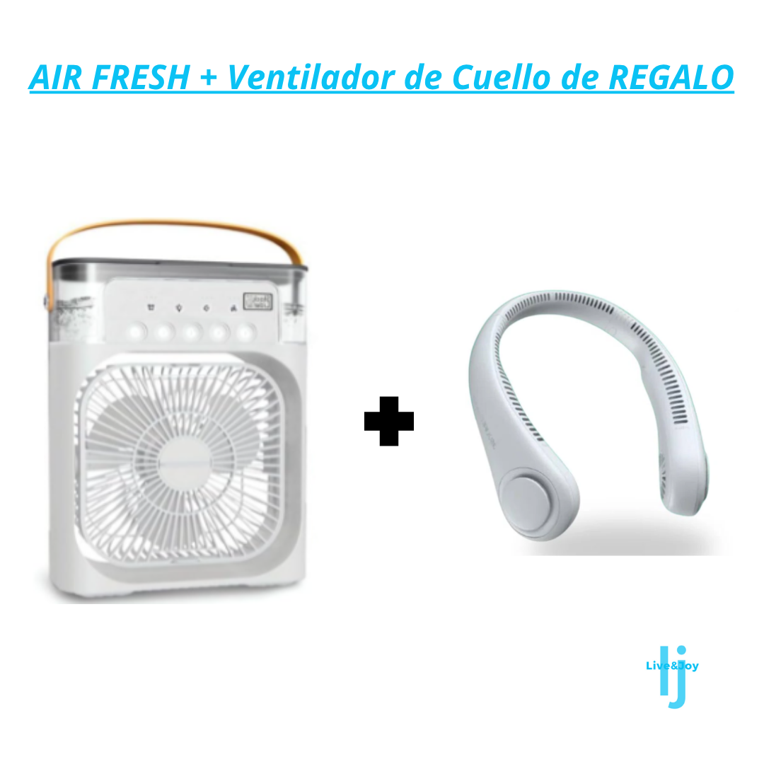 Ventilador AIR FRESH + Ventilador de Cuello de REGALO