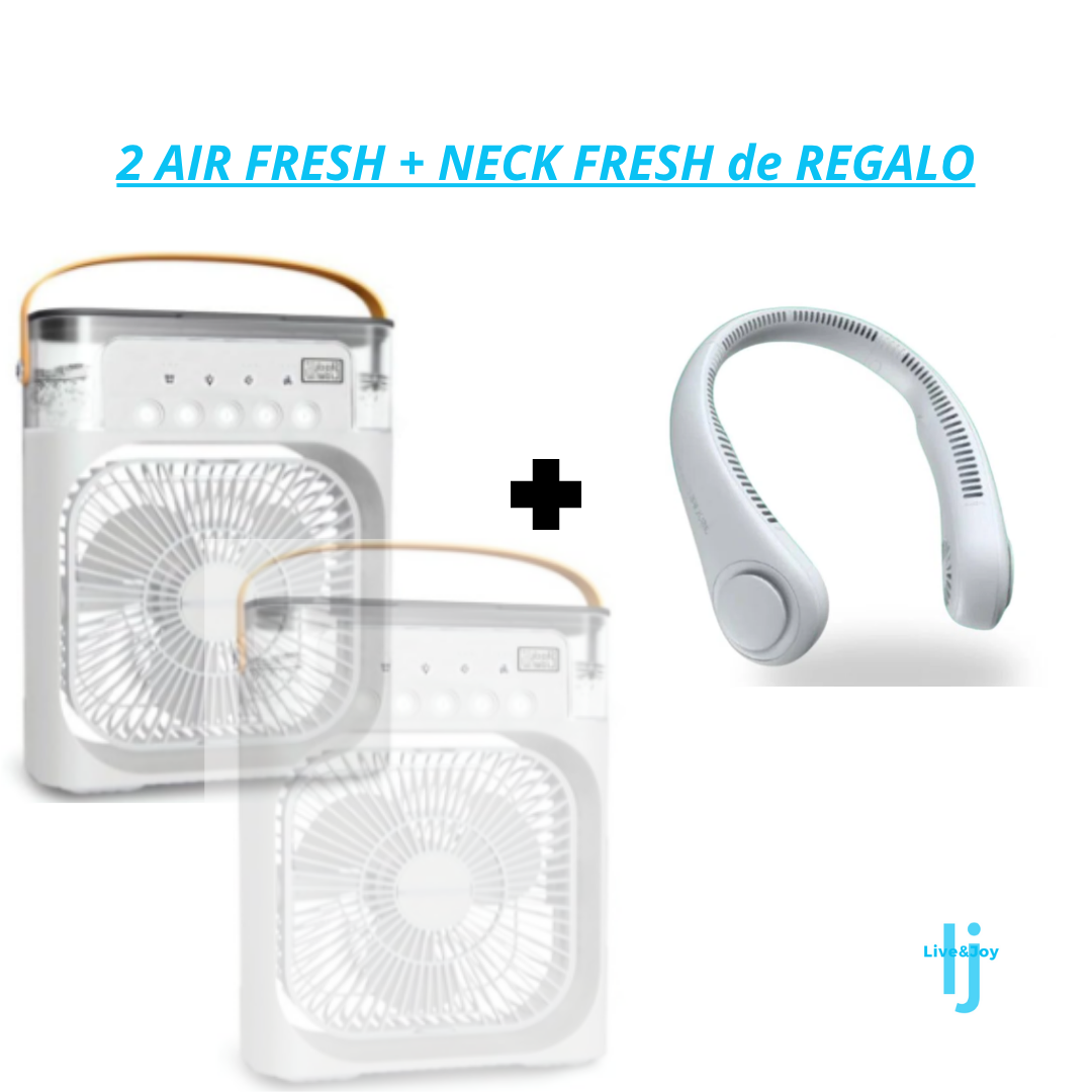 Ventilador AIR FRESH + Ventilador de Cuello de REGALO