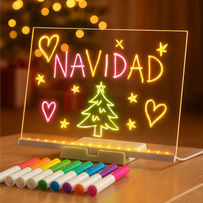 Pizarra LED Creativa™ – Dibuja, Ilumina y Borra Sin Parar