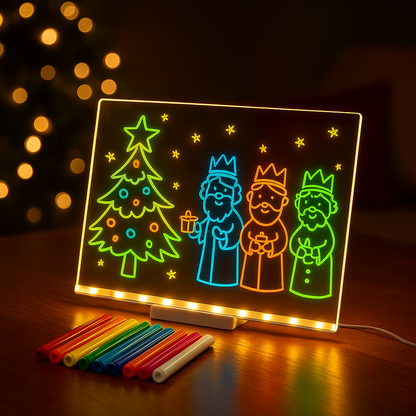 Pizarra LED Creativa™ – Dibuja, Ilumina y Borra Sin Parar