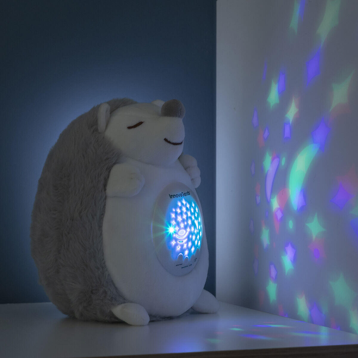 DormiErizo™ El Peluche Quitamiedos con Proyección de Estrellas y Sonidos Relajantes