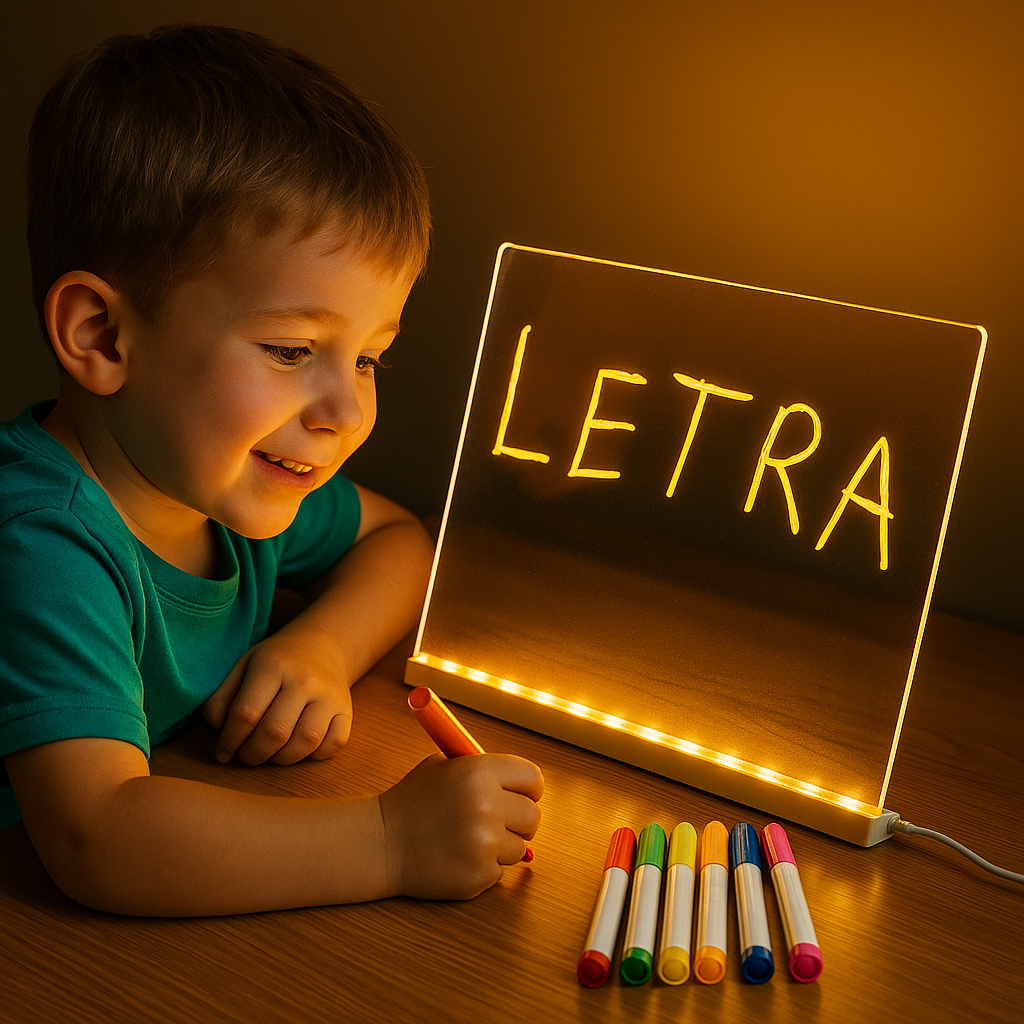 Pizarra LED Creativa™ – Dibuja, Ilumina y Borra Sin Parar